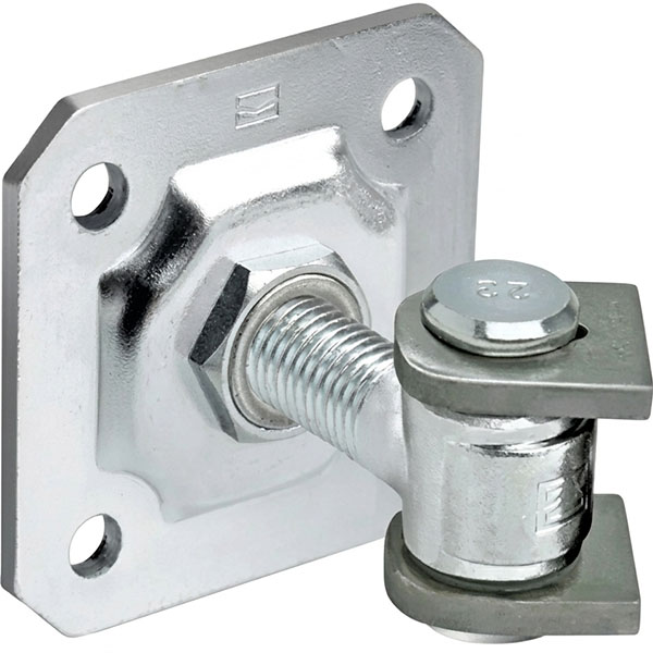 Comunello Cardine con ALI e Piastra Dado Regolabile ART.164-M18 Zincato - COMUNELLO